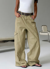 Sylene Pocket Detail Cargo Pants Khaki