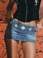 Like A Charm Chain Belt Silver / Blue