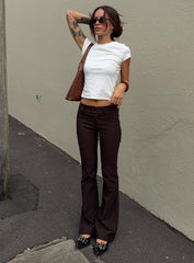 Kinkirk Flared Pants Chocolate