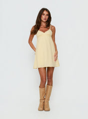Lunya Mini Dress Lemon