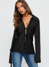 Way Life Goes Long Sleeve Top Black
