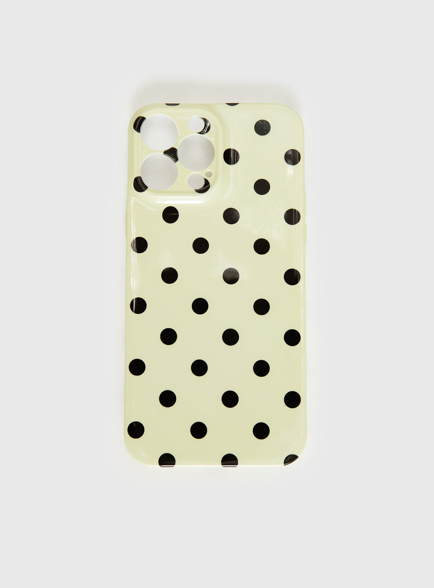 Milda iPhone Case Butter / Brown Polka