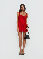 Kahla Frill Romper Red Polka Dot