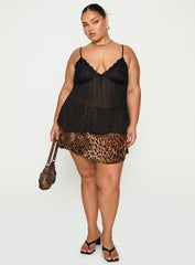 Zami Pleat Top Black Curve