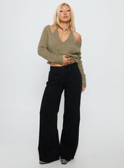 Darla Low Rise Straight Leg Jeans Washed Black