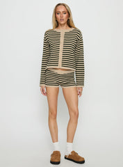 Kollens Knit Cardigan Beige Multi