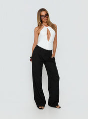 Zalyra Cut Out Bodysuit White
