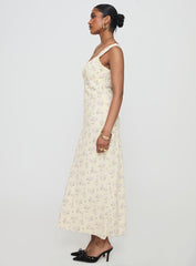 Fernwood Maxi Dress Yellow Floral