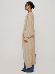 Orkid Cable Knit Cardigan Beige