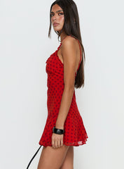 Kahla Frill Romper Red Polka Dot