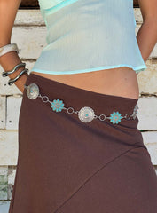 Like A Charm Chain Belt Silver / Blue