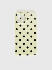 Milda iPhone Case Butter / Brown Polka