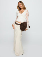 Pitter Long Sleeve Top Cream