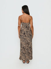 Cherilynn V Neck Maxi Dress Zebra