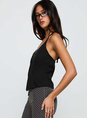 No Sleep Halter Top Black