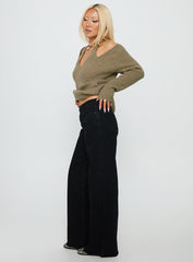 Darla Low Rise Straight Leg Jeans Washed Black