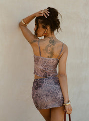 Eustacia Mini Skirt Leopard