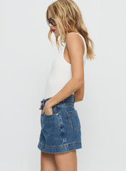Gazelle Denim Skort Mid Wash Tall